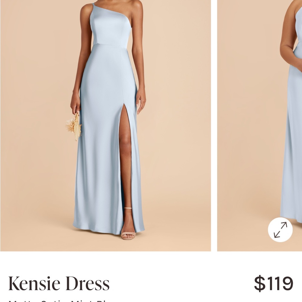 Birdy Grey Light Blue One-Shoulder Dress